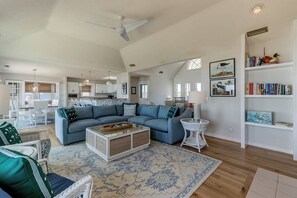 Top-Level Living Room with Deck Access