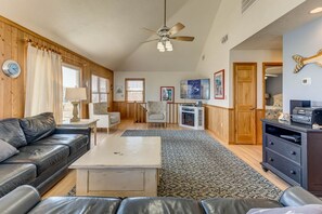 Top-Level Living Room with Deck Access