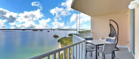 Natural beauty, as far as the eye can see; the jaw dropping view of southwest Florida from the private, open 10th floor balcony.