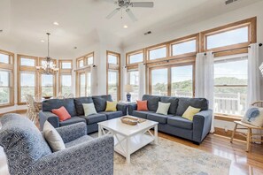 Top-Level Living Room with Deck Access