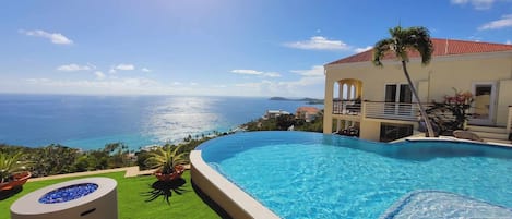Brand new luxury infinity edge pool overlooking Westin Buoy Morningstar Beach