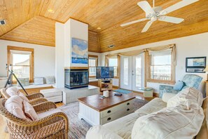 Top-Level Living Room with Deck Access