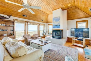 Top-Level Living Room with Deck Access