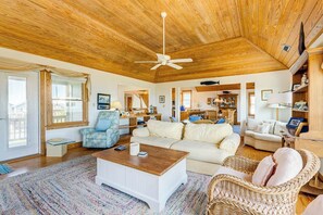Top-Level Living Room with Deck Access