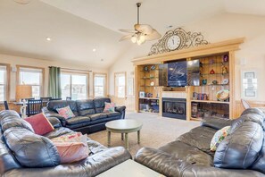 Top-Level Living Room with Deck Access