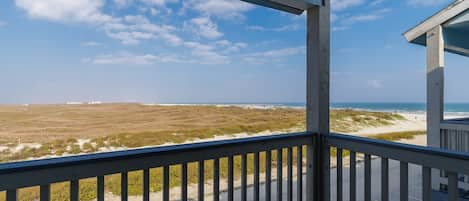 Private balcony off the master bedroom with a great view