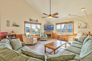 Top-Level Living Room with Deck Access