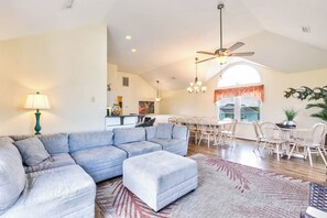 Top-Level Living Room with Deck Access