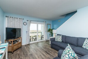 Bright living space with private balcony to enjoy