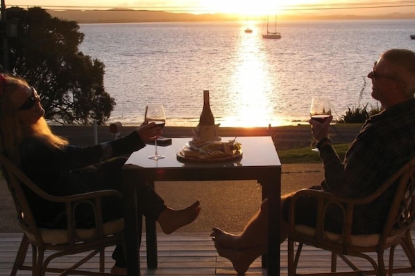 Relaxing at sunset