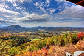 Fall view from front porch, main level