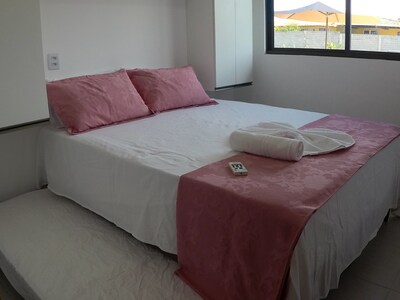 Beira-Mar. Flat Térreo. Novo. Cupe Beach Living  (2qt e 2wc) Porto de Galinhas. 