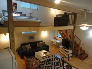 Bird's eye view of the space.