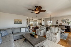 Top-Level Living Room with Deck Access