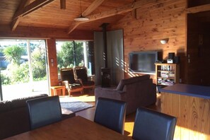 Open plan living, dining