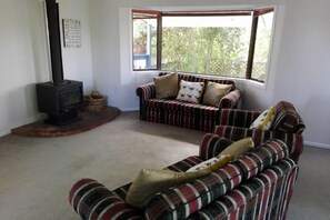 Living room and woodburner
