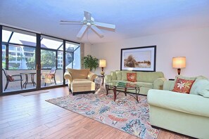 Queen size sleeper sofa in the living room