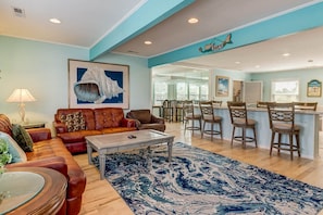 Mid-Level Great Room with Deck Access