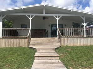 deck over looking the canal