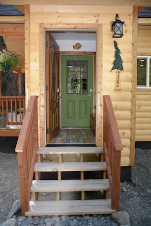 Front door showing the arctic entry.