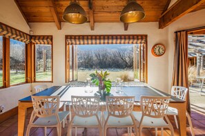Wharenui dining area garden views