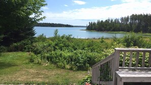 view from deck to pool