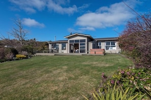 Looking back to the house