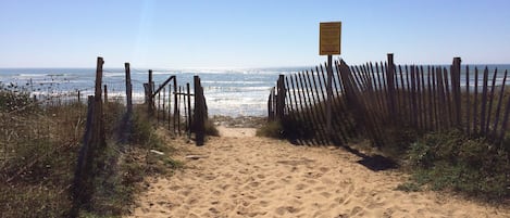 l'accès à notre plage