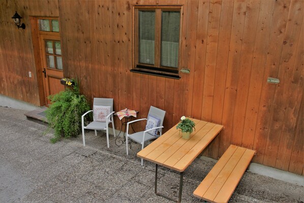 Sitzgelegenheit auf der Terrasse