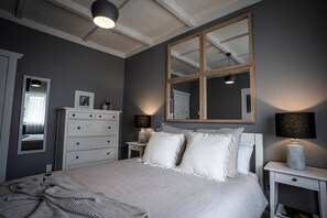 Master bedroom with queen bed