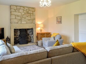 Cosy living room with open fire | Sheilas Cottage, Christon bank, near Alnwick
