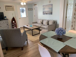 Open and airy living and dining area