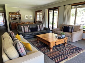 Open plan living and dining area