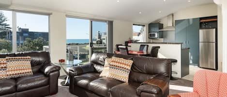 Living area with views of the Ocean