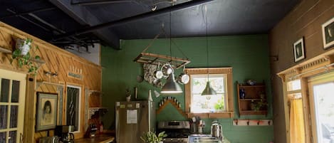 View of the kitchen from the living room 