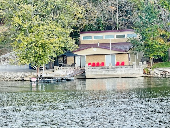 The Steep Lane home. Waterfront and comes with a dock.