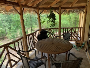 dinning on the back porch