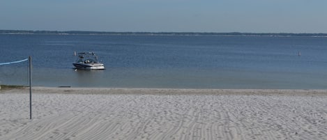 The beach is 10 feet from the front door