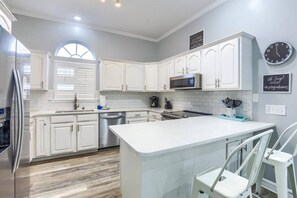 Bright and functional kitchen for home-cooked meals