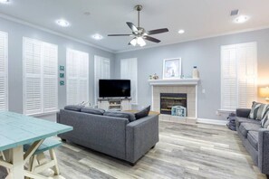 Spacious living room with plenty of natural light