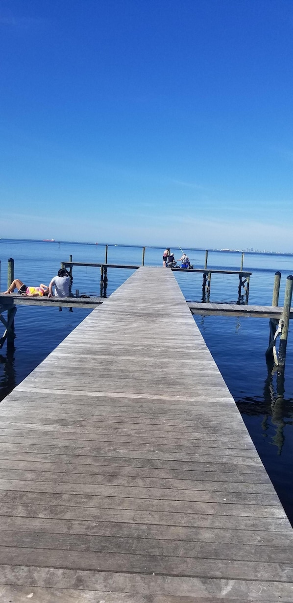 250 ft fishing pier.  Fish, sunbath or enjoy the views...breath taking,