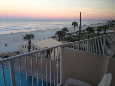 Direct Oceanfront Updated Studio w/180 degree view of the ocean and beach