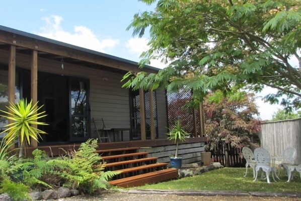 View to house and the deck