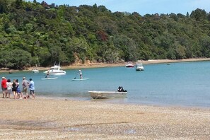 Beach below