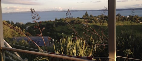 View across to Waiheke from deck
