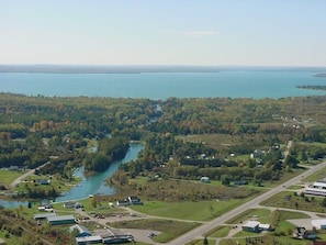 Southerly view Cheboygan River Mullett Lake beyond