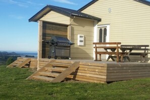 Back deck featuring gas BBQ