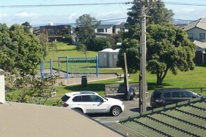 Moa Park a safe children's playground across the road