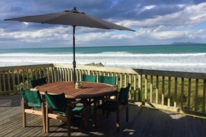 Deck dining looking toward North Head