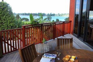Relax on the large deck